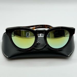 Diff - DIME II - TORTOISE FRAME - GOLD MIRROR LENS - Polarized